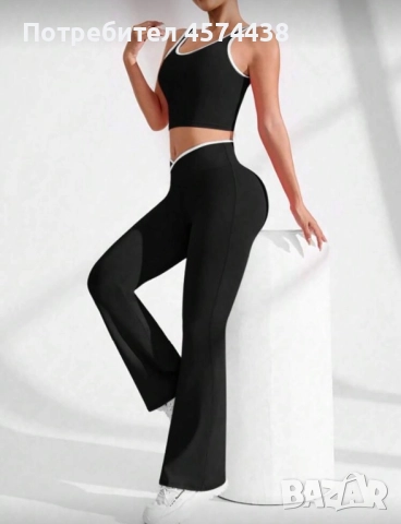 Дамски Спортен Фитнес Комплект Спортна Екипировка за Фитнес М, снимка 9 - Спортни екипи - 52503746