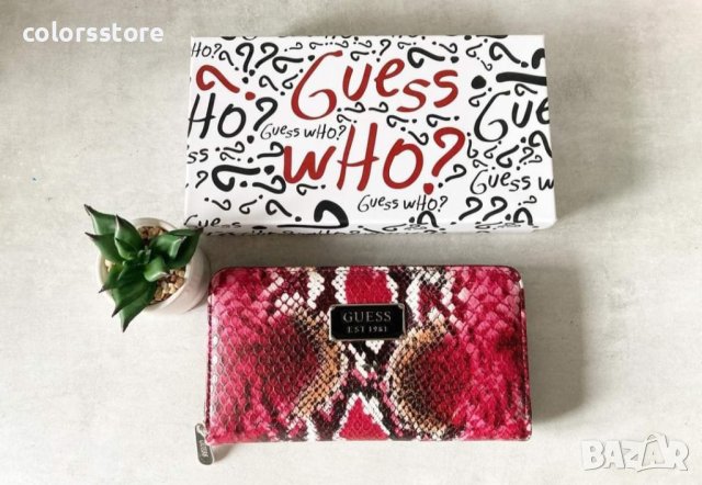 Луксозно портмоне Guess/червен животински принт  код SG-R35P, снимка 5 - Портфейли, портмонета - 41801425
