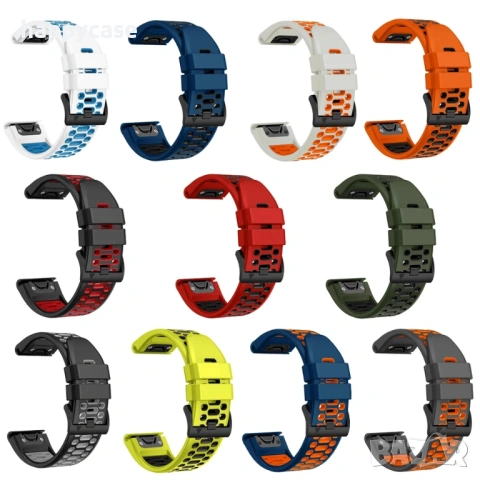 AERO QUICKFIT Силиконова каишка за Garmin Fenix/Instinct/Epix/Quatix/MARQ/Forerunner, снимка 11 - Каишки за часовници - 50074235
