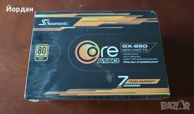 Ново захранване Seasonic GX-850 PSU 850W Gold Full Modular PCIe5.1 Гаранция