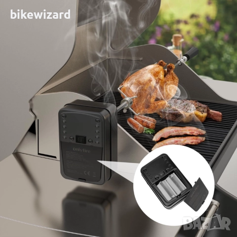 Мотор за грил onlyfire за шиш регулиране на въртенето 12V НОВО, снимка 3 - Барбекюта - 52013644