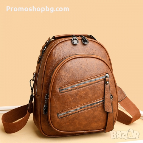 Дамска раница Kristina / Дамска чанта 2 в 1, кафяво , снимка 2 - Раници - 36105051