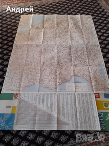 Стара карта Европа, снимка 5 - Други ценни предмети - 53358342