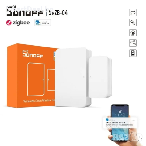 SONOFF SNZB-04 – ZigBee сензор за врати и прозорци
