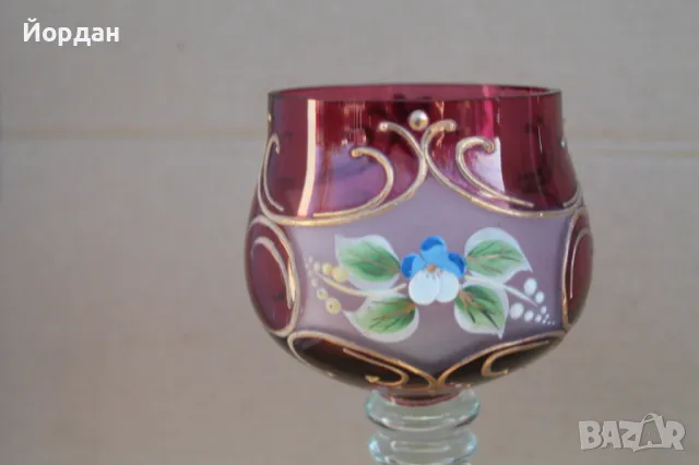 Чаша Бохемия , снимка 5 - Антикварни и старинни предмети - 47498021