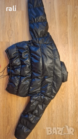 Черно кожено яке , снимка 5 - Якета - 52639705