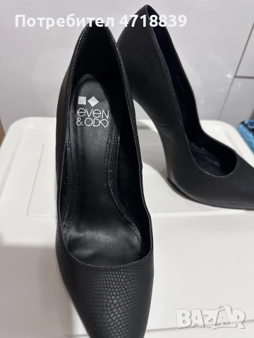 Черни обувки на ток, снимка 5 - Дамски обувки на ток - 53293743