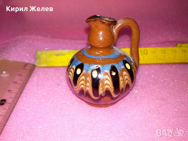 КЕРАМИЧНО БЪРДУЧЕ КАНИЧКА РЪЧНА МАЙСТОРСКА ИЗРАБОТКА ТРАДИЦИОНЕН ЕТНО СУВЕНИР ГЛЕДЖОСАНА ГЛИНА 42887, снимка 6 - Декорация за дома - 44309179