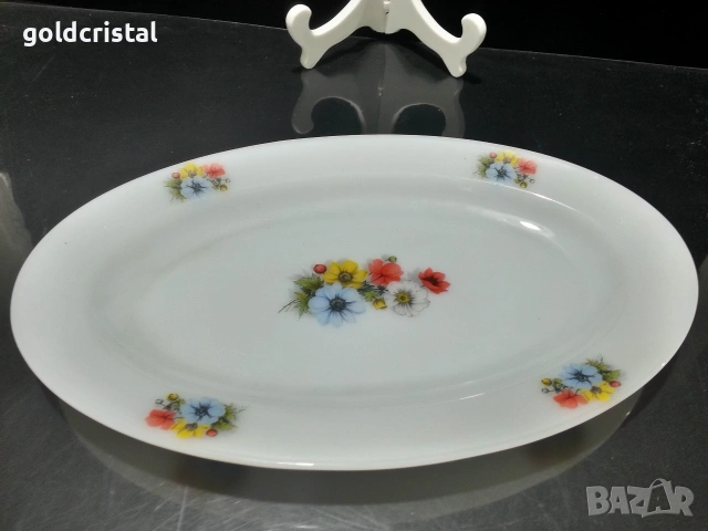 френски аркопал плато елипса , снимка 2 - Антикварни и старинни предмети - 53243439