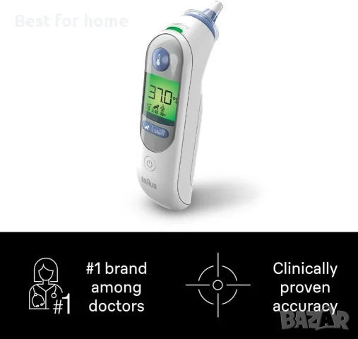 Термометър Braun Thermoscan 7 IRT6520 + бонус 40 филтъра за обектив ThermoScan, снимка 5 - Термометри, влагомери, хигрометри и барометри - 55861253
