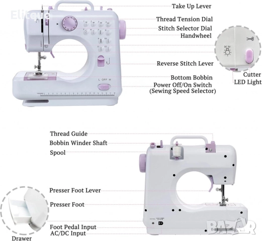 Мини шевна машина с 12 различни вида шевове SM-505A, снимка 2 - Други стоки за дома - 52594606