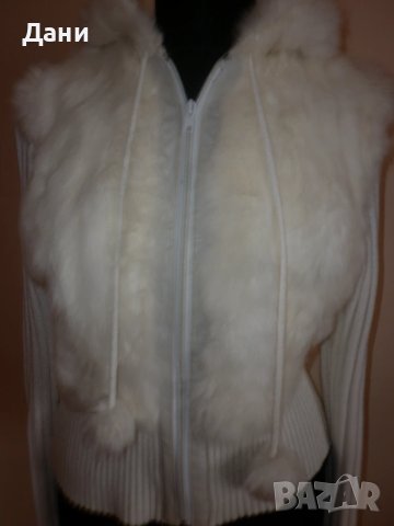 Жилетка Jennyfer J със заешка кожа, снимка 3 - Жилетки - 50690938