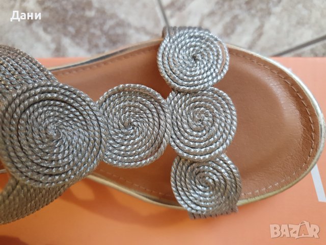 дамски сребристи сандали и чанта, снимка 7 - Сандали - 41923201