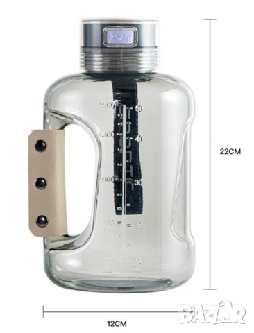 1.5L Спортна Бутилка за Водородна Вода Активатор Алкализатор Алкалайзер Йонизатор Жива Вода Католит, снимка 2 - Други - 44654686