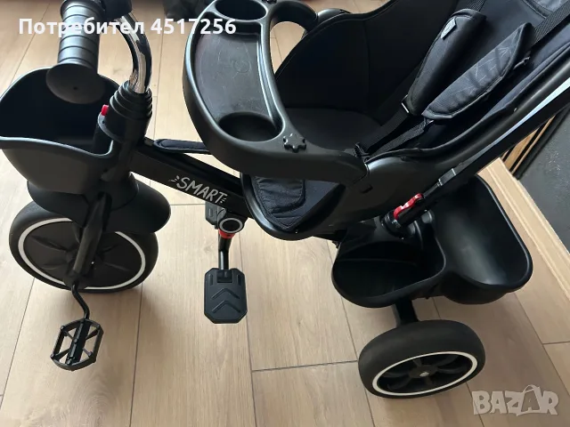 CHIPOLINO Триколка СМАРТ 360° ЧЕРНА, снимка 7 - Детски велосипеди, триколки и коли - 55776423