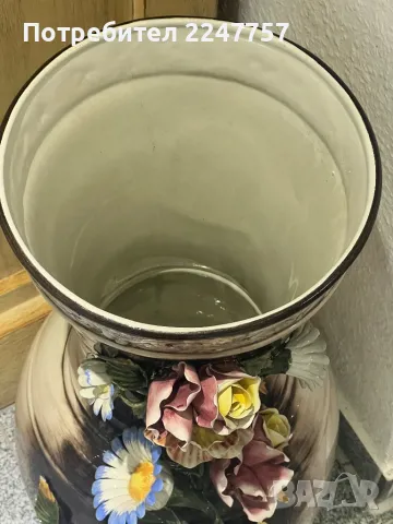 Огромна ваза Capodimonte 56 см, снимка 7 - Вази - 50209368