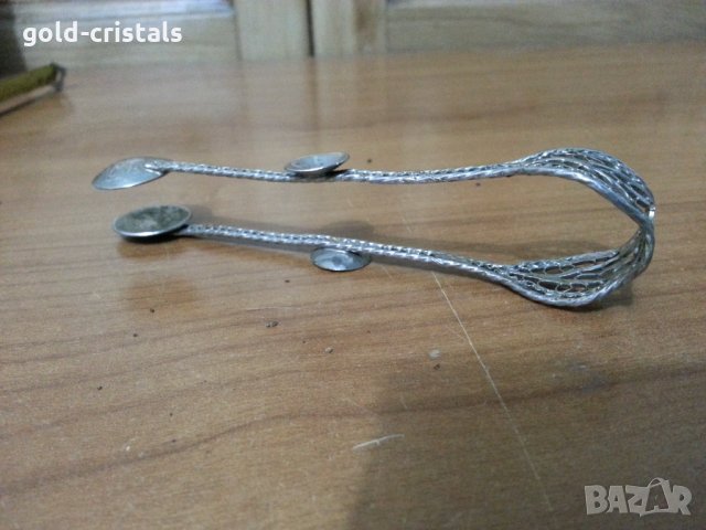 Посребрена щипка филигран , снимка 4 - Антикварни и старинни предмети - 35778783