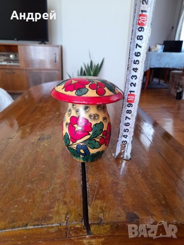 Стара дървена гъба,гъбка,сувенир #2, снимка 7 - Други ценни предмети - 41679432