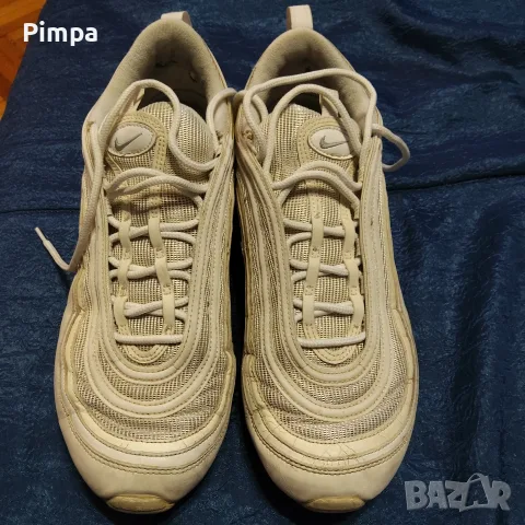 Nike air max 97 triple white маратонки , снимка 2 - Маратонки - 56060888