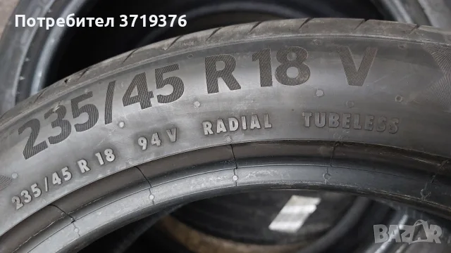 Лятна гума 235 45 18 Continental PremiumContact , снимка 6 - Гуми и джанти - 55791657