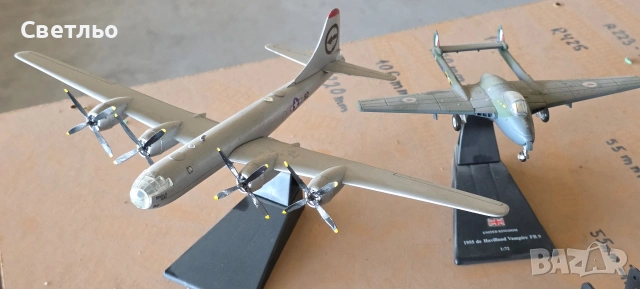 Enola gay B-29 и Vampire Havilland самолети мащаб 1:72, снимка 4 - Колекции - 53647111