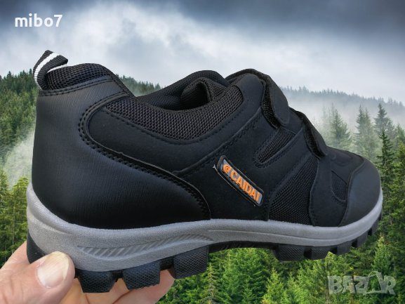  Мъжки маратонки с лепенки велкро в черно, мод.04- CAIDAI, снимка 4 - Маратонки - 41937110