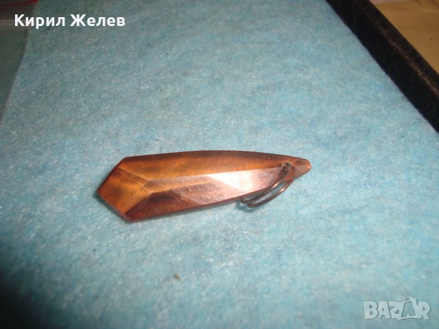 СТАР АРТ ДЕКО КРАСИВ ПЕНДАНТ МЕДАЛЬОН КЕХЛИБАР КАТАЛИН РЕТРО БИЖУ 6045, снимка 5 - Антикварни и старинни предмети - 35666186