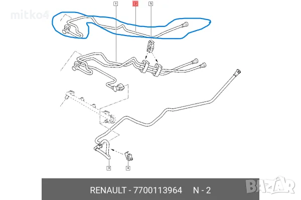 маркуч за гориво за рено,дачия mfl1043, снимка 2 - Части - 47495761