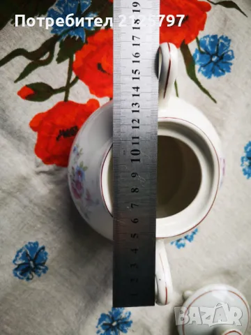 Лот порцеланови латиера (каничка) и захарница, снимка 12 - Антикварни и старинни предмети - 49798146