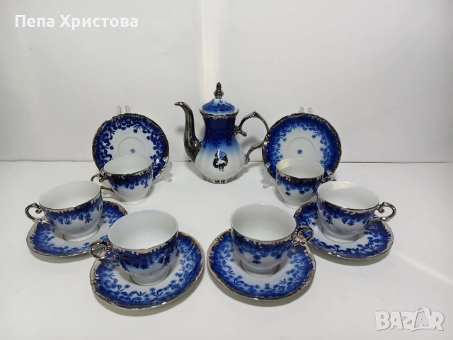 Сервиз за чай от румънски порцелан