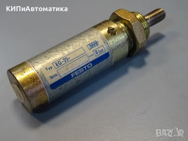 Пневматичен цилиндър еднодействащ Festo EG-25-10 pneumatic cylinder, снимка 5 - Резервни части за машини - 47674776
