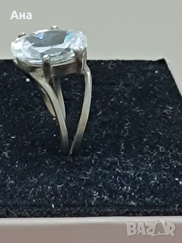 Красив сребърен пръстен с камък Ж321, снимка 4 - Пръстени - 44697413