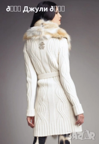 Стилно палто от ангора с естествен косъм, снимка 10 - Палта, манта - 51679711