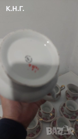 Стар български порцелан за чай, снимка 4 - Сервизи - 53249066