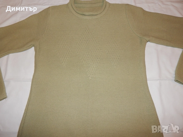 Зелена блуза С-М размер, снимка 5 - Блузи с дълъг ръкав и пуловери - 52049775
