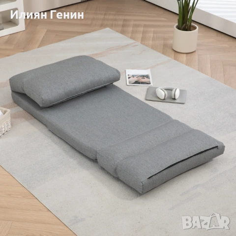 HOMCOM Пуф с функция за легло, снимка 3 - Дивани и мека мебел - 53466009