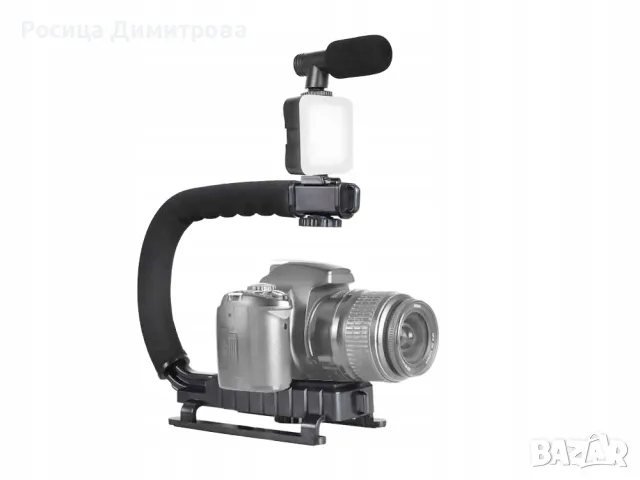 Видео,Tik Tok статив с микрофон, LED светлина и Bluetooth дистанционно, снимка 4 - Селфи стикове, аксесоари - 49554429