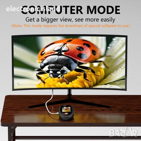 Ръчен цифров микроскоп с 2.0" цветен IPS екран, лупа за деца, 500x увеличение, 8х LED светлини, USB, снимка 10 - Друга електроника - 52669700