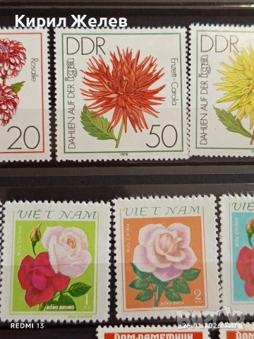 Стари пощенски марки от цял свят смесени ЦВЕТЯ без печат за КОЛЕКЦИЯ 52101, снимка 5 - Филателия - 53229048