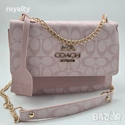 Coach Розова Кожена Дамска Чанта , снимка 3 - Чанти - 52282139