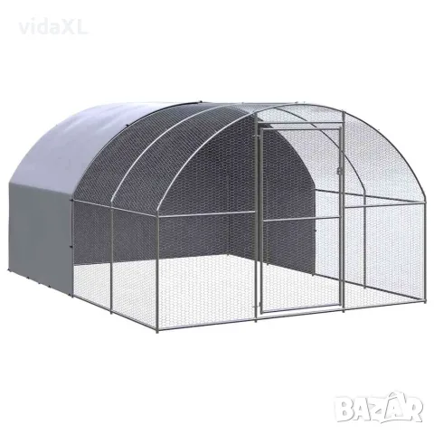 vidaXL Птичарник на открито, 3x4x2 м, поцинкована стомана（SKU: 3095473）