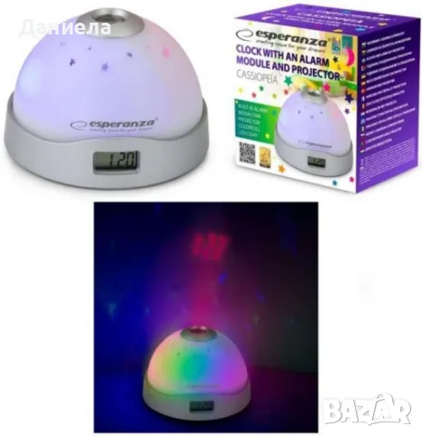Часовник с проектор Esperanza EHC001, снимка 2 - Стенни часовници - 49025139