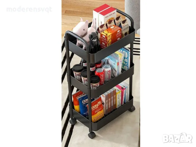 Етажерка кухня и баня 3 нива с колелца, снимка 6 - Етажерки - 49210134