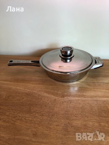 английски Тиган от неръждаема стомана със слоесто дъно и други, снимка 10 - Прибори за хранене, готвене и сервиране - 41778884