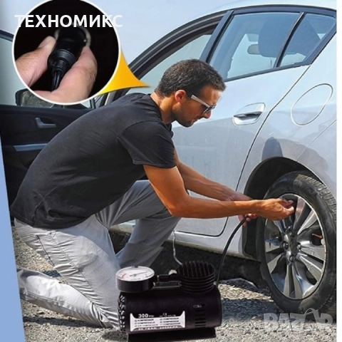 Компресор за кола 12 V, захранващ кабел към запалка, снимка 2 - Аксесоари и консумативи - 51480745