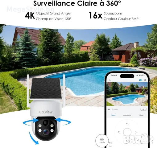 Соларна Безжична Камера за Видеонаблюдение CZEview C6 – 100% Автономност и Сигурност, снимка 8 - IP камери - 55724766