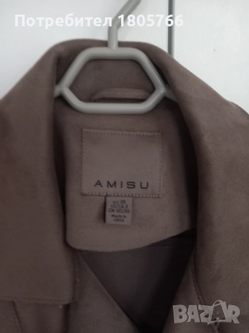 Дамско късо яке велур, снимка 2 - Якета - 53616335