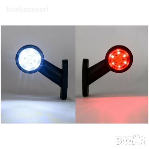 2 БРОЯ 12V 24V LED Диодно Мини рогче габарит за бус платформа камион, снимка 3 - Аксесоари и консумативи - 44791277