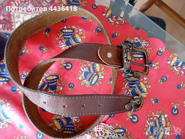 Винтидж Колан от естествена кожа ръчно изработен 
