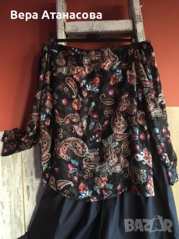 💜💙Красива туника с паднал ръкав🎀хл/2 хл💟